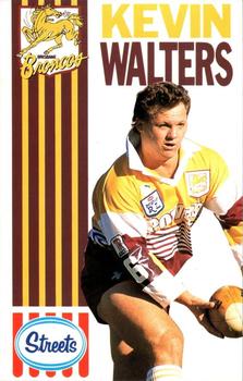 1990 Streets Brisbane Broncos #NNO Kevin Walters Front